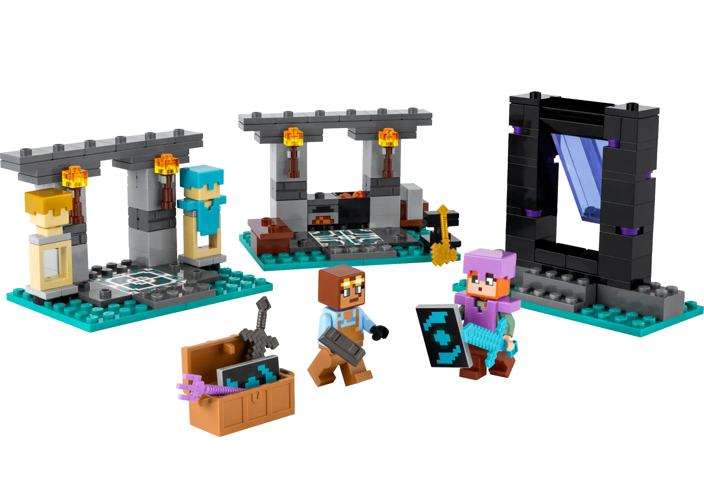 Building blocks for making amusement - park models​ LEGO MINECRAFT 21252 The Armory