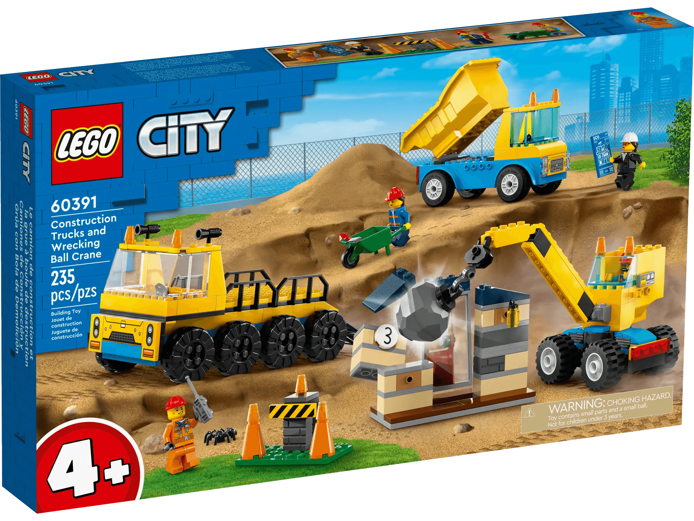 Food - shaped building blocks for pretend cooking games LEGO CITY 60391 Construction Trucks and Wrecking Ball Crane Food - shaped building blocks for pretend cooking games LEGO CITY 60391 Construction Trucks and Wrecking Ball Crane
