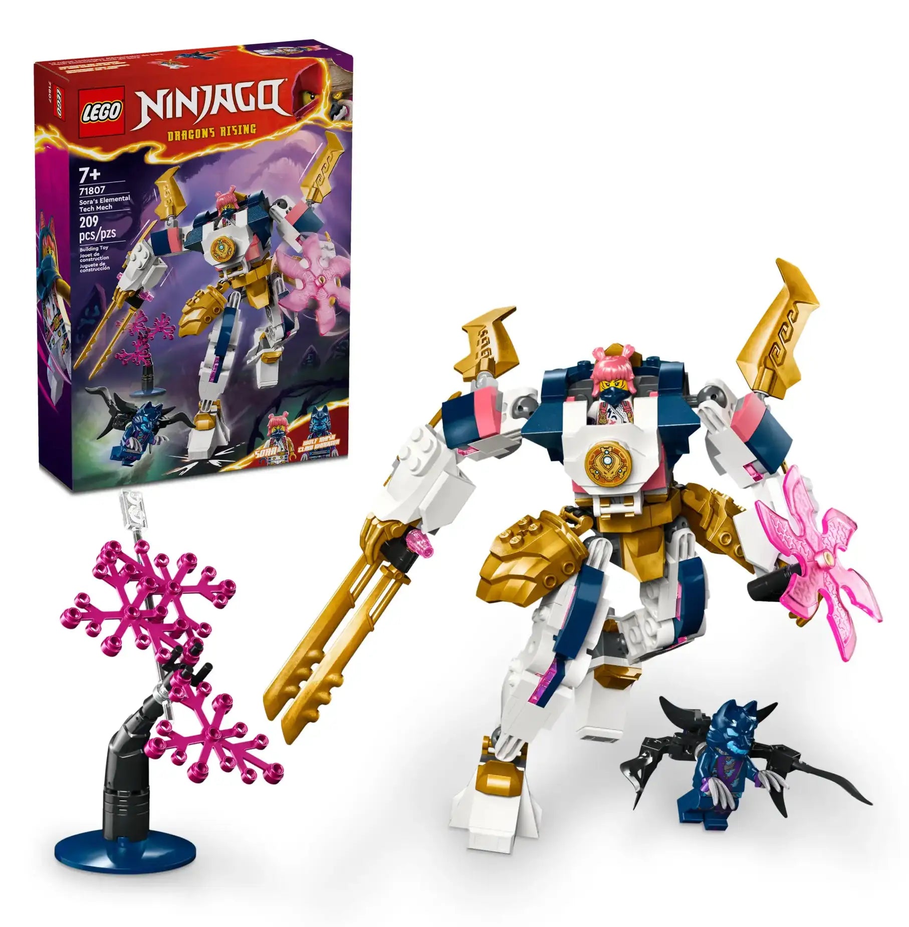 Building blocks for making carousel models​ LEGO NINJAGO 71807 Sora's Elemental Tech Mech