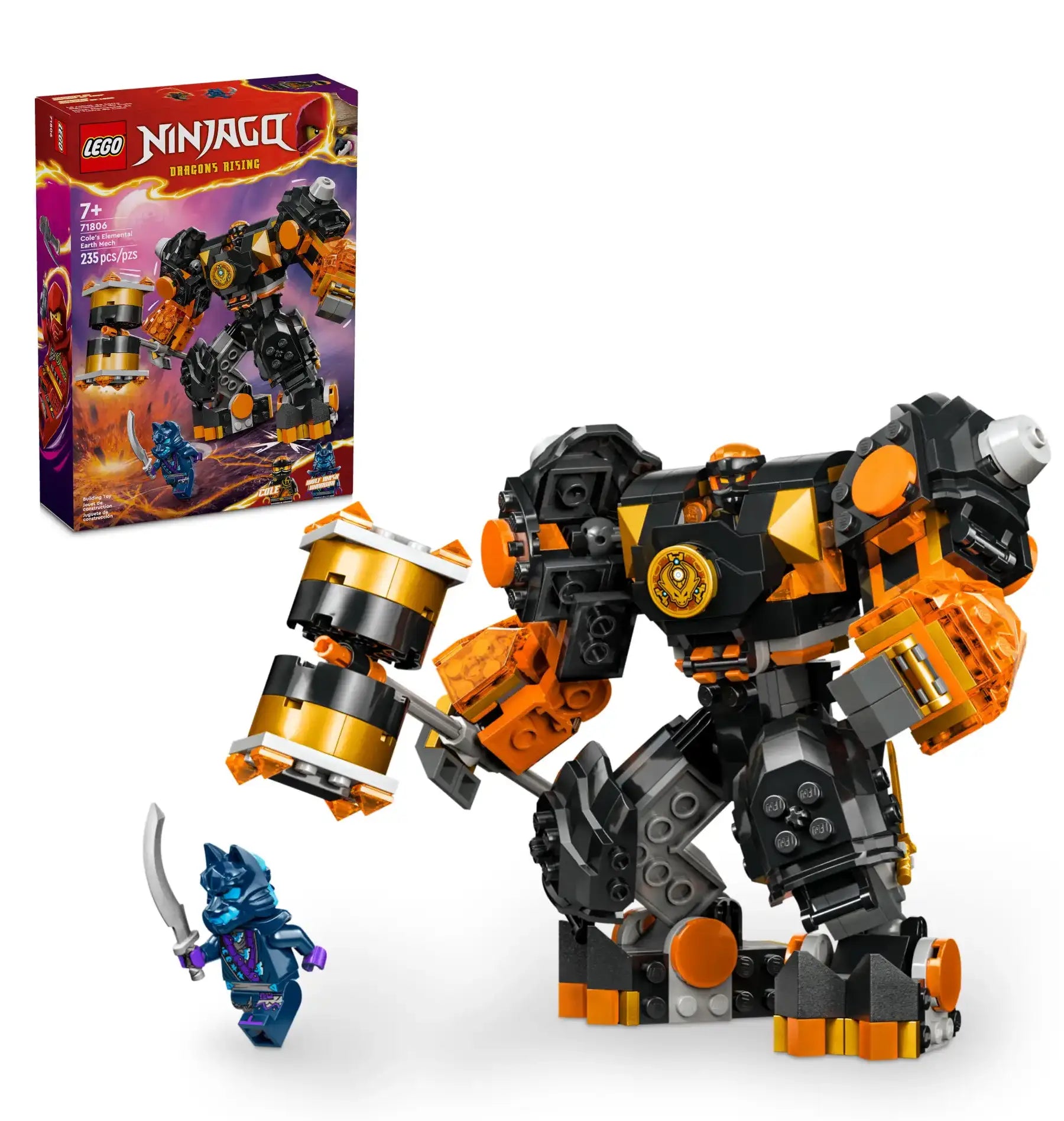 Building blocks for making roller - coaster models LEGO NINJAGO 71806 Cole's Elemental Earth Mech Building blocks for making roller - coaster models LEGO NINJAGO 71806 Cole's Elemental Earth Mech