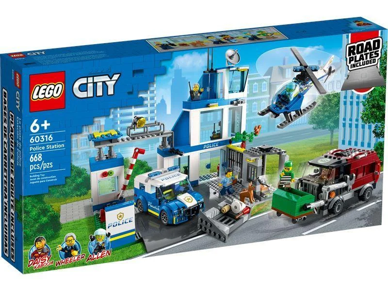 Magnetic building blocks with colorful pieces for creative designs LEGO CITY 60316 Police Station Magnetic building blocks with colorful pieces for creative designs LEGO CITY 60316 Police Station