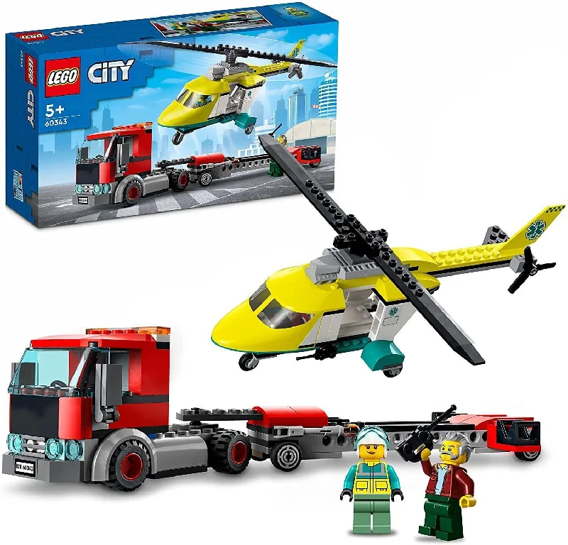 Building blocks for sensory play with different textures LEGO 60343 City Great Vehicles Rescue Helicopter Transport Truck Building blocks for sensory play with different textures LEGO 60343 City Great Vehicles Rescue Helicopter Transport Truck