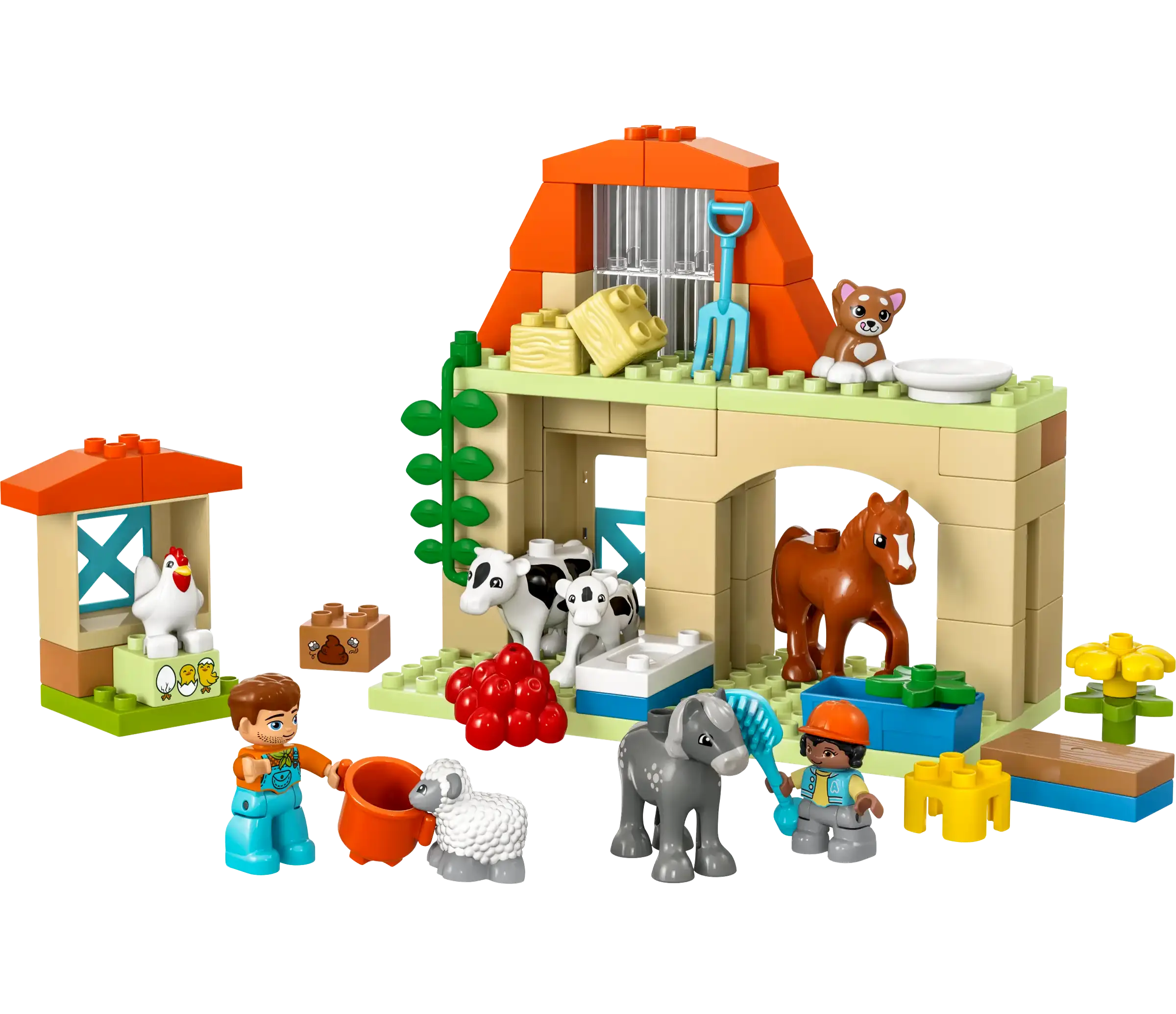 Building blocks for making jungle - themed structures​ LEGO DUPLO 10416 Animal Care on the Farm