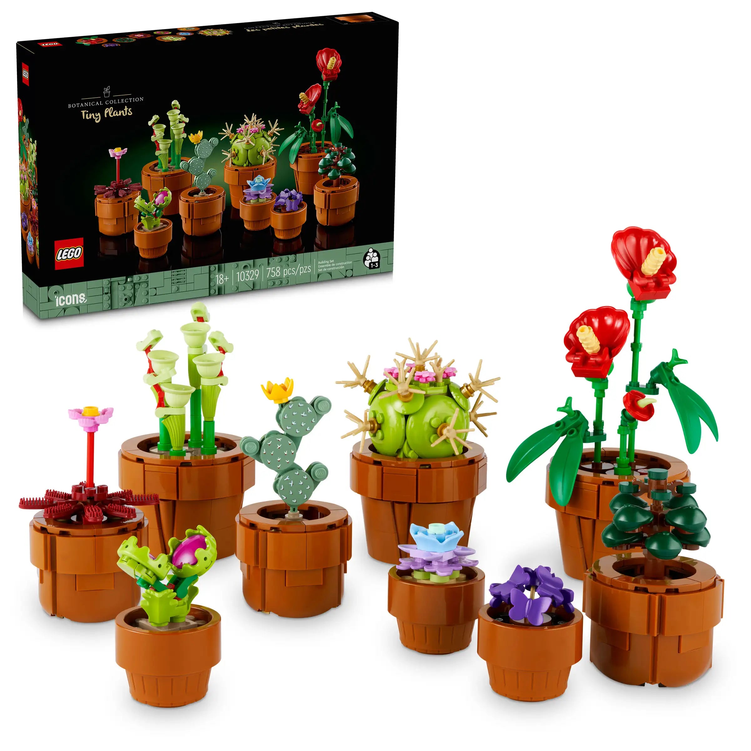 Building blocks for making doll - house models​ LEGO ICONS 10329 Tiny Plants