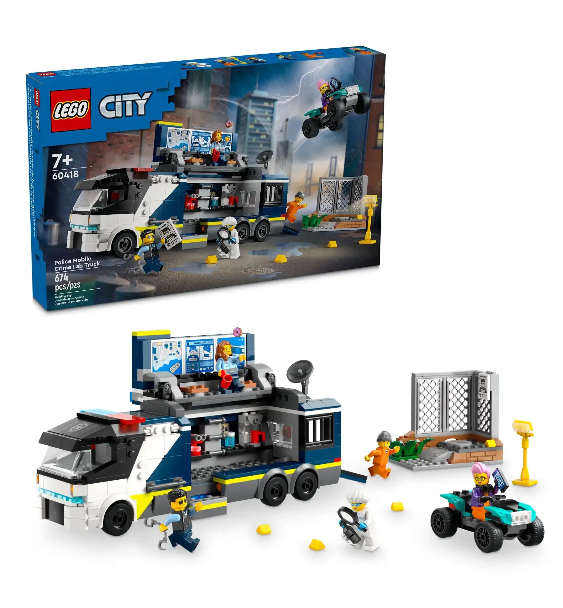 Building blocks for making playground - equipment models LEGO CITY 60418 Police Mobile Crime Lab Truck Building blocks for making playground - equipment models LEGO CITY 60418 Police Mobile Crime Lab Truck