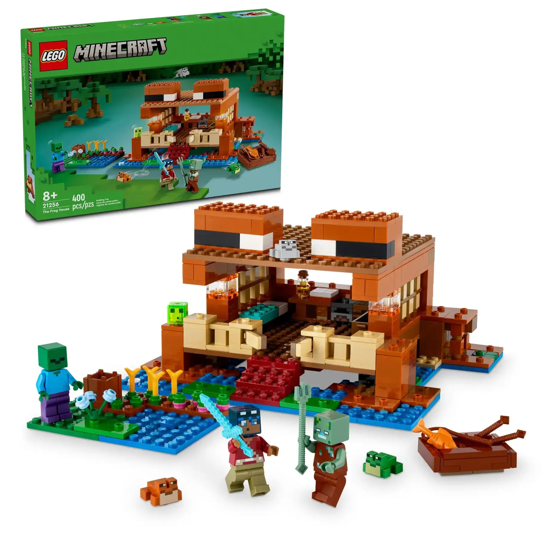 Building blocks for making school models​ LEGO MINECRAFT 21256 The Frog House