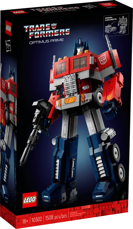 Train - track - compatible building blocks for train enthusiasts​ LEGO ICONS 10302 Optimus Prime
