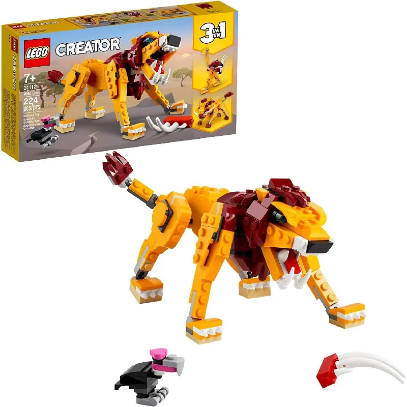 Building blocks for making merry - go - round models LEGO CREATOR 3in1 31112 Wild Lion Building blocks for making merry - go - round models LEGO CREATOR 3in1 31112 Wild Lion