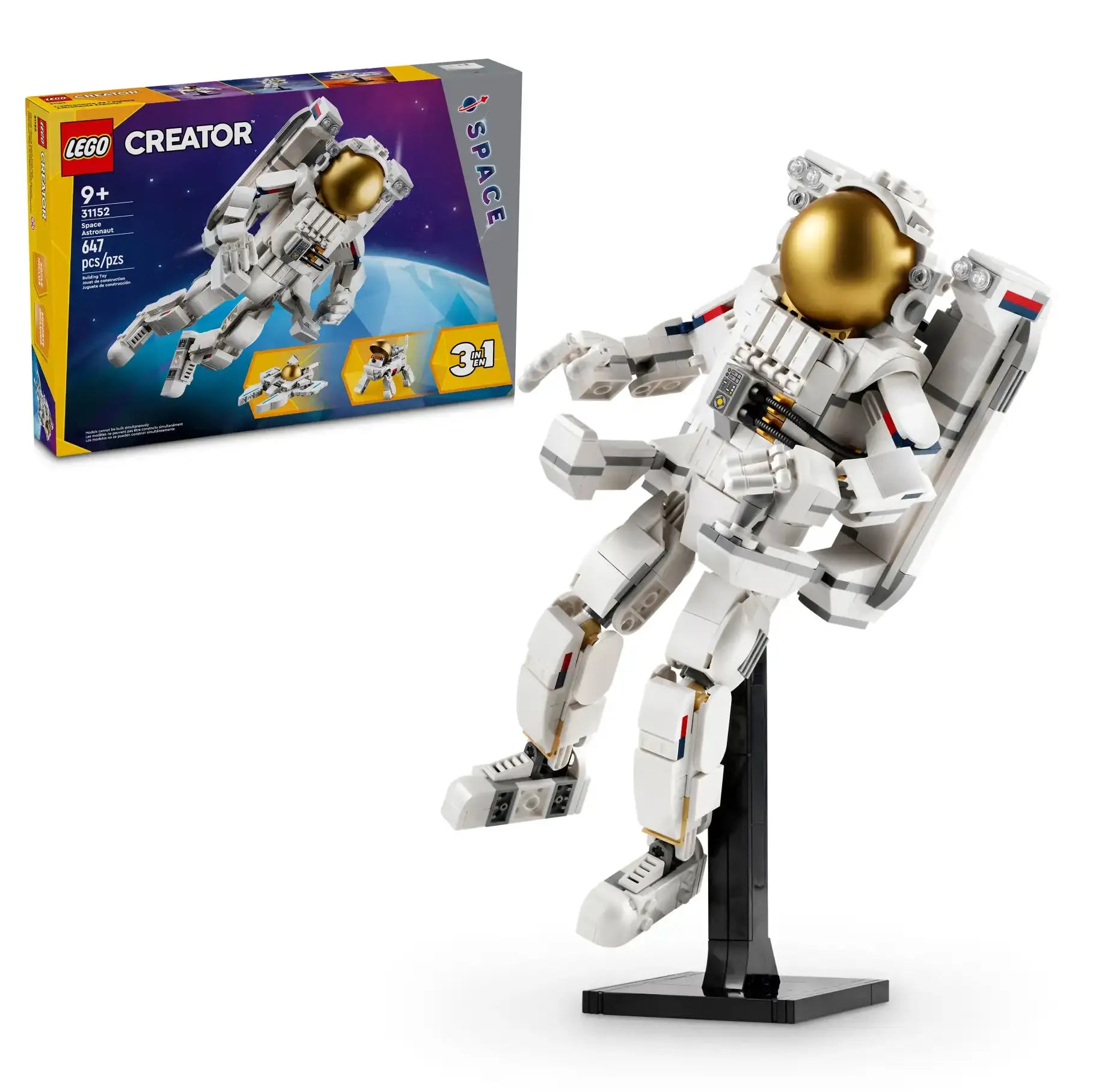 Building blocks for making bus - station models LEGO CREATOR 31152 Space Astronaut Set Building blocks for making bus - station models LEGO CREATOR 31152 Space Astronaut Set