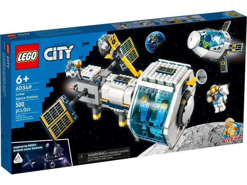 Building blocks for making toy - store models​ LEGO CITY 60349 Lunar Space Station