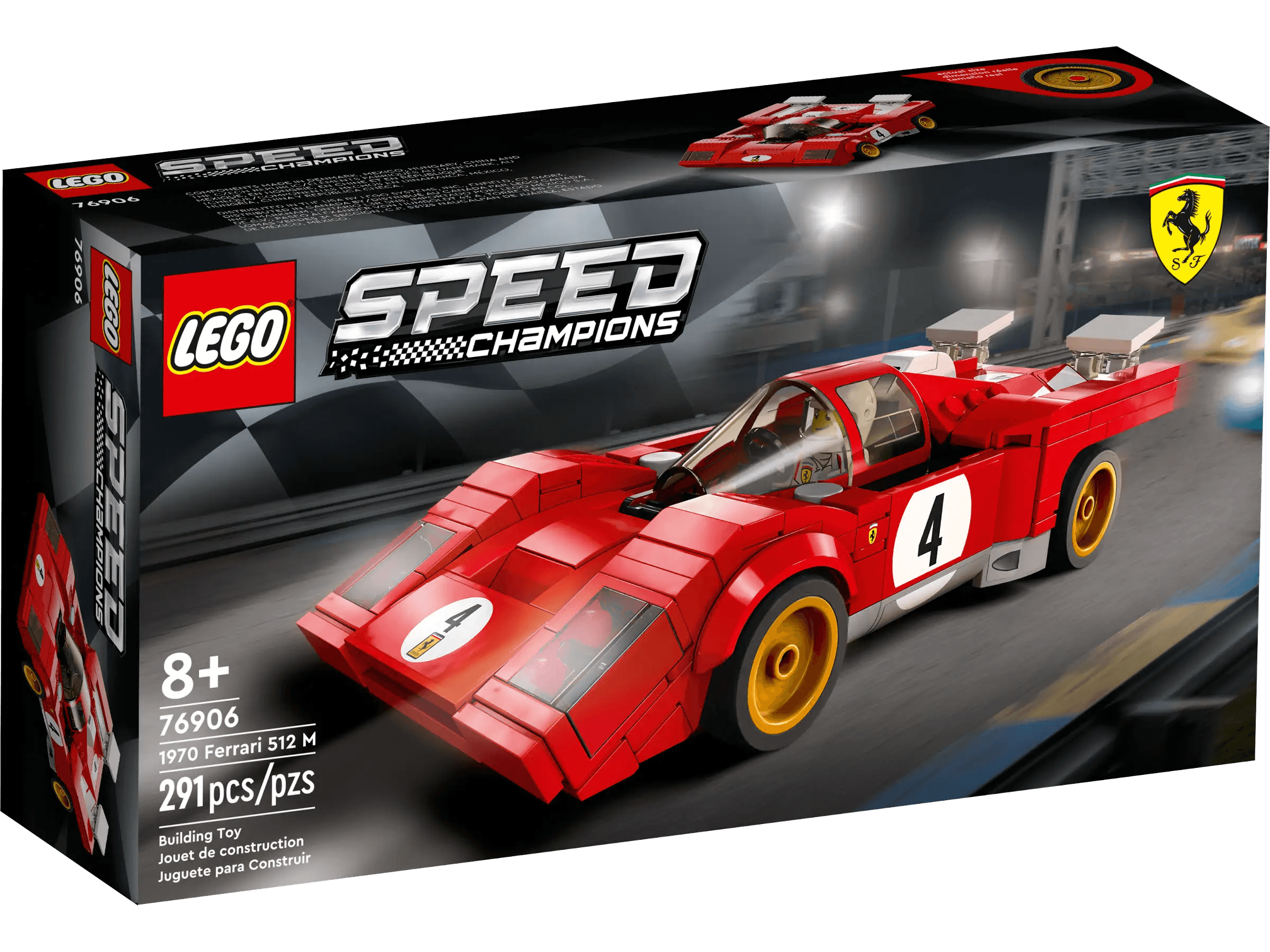 Jumbo building blocks for easy grasping by small hands LEGO 76906 Speed Champions 1970 Ferrari 512 M Jumbo building blocks for easy grasping by small hands LEGO 76906 Speed Champions 1970 Ferrari 512 M