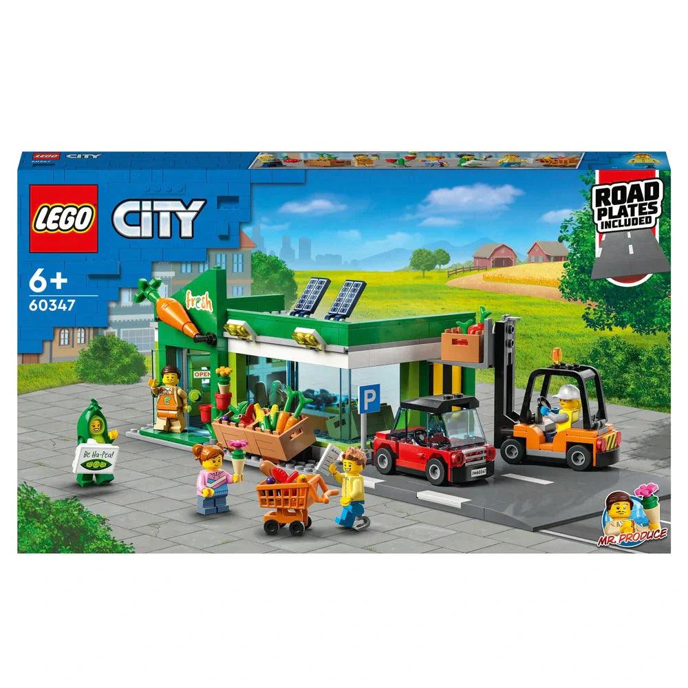 Building blocks for making shopping - mall models LEGO CITY 60347 Grocery Store Set with Toy Car & Road Plate Building blocks for making shopping - mall models LEGO CITY 60347 Grocery Store Set with Toy Car & Road Plate