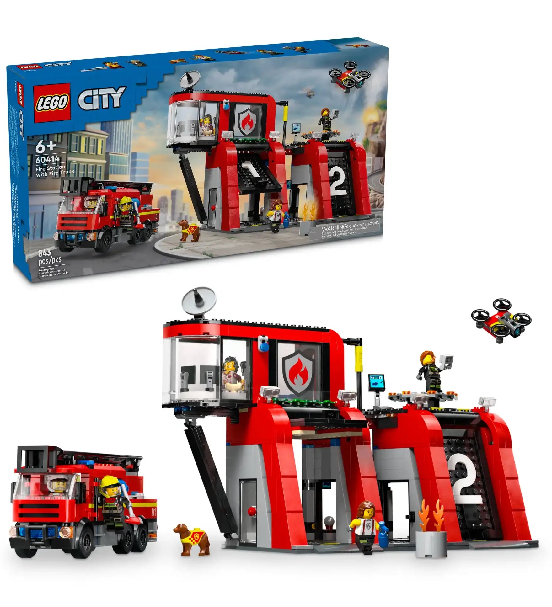 Building blocks for making gazebo models LEGO CITY 60414 Fire Station with Fire Truck Building blocks for making gazebo models LEGO CITY 60414 Fire Station with Fire Truck
