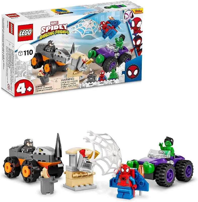 Building blocks for making fort models LEGO SPIDER-MAN 10782 Hulk vs. Rhino Truck Showdown Building blocks for making fort models LEGO SPIDER-MAN 10782 Hulk vs. Rhino Truck Showdown
