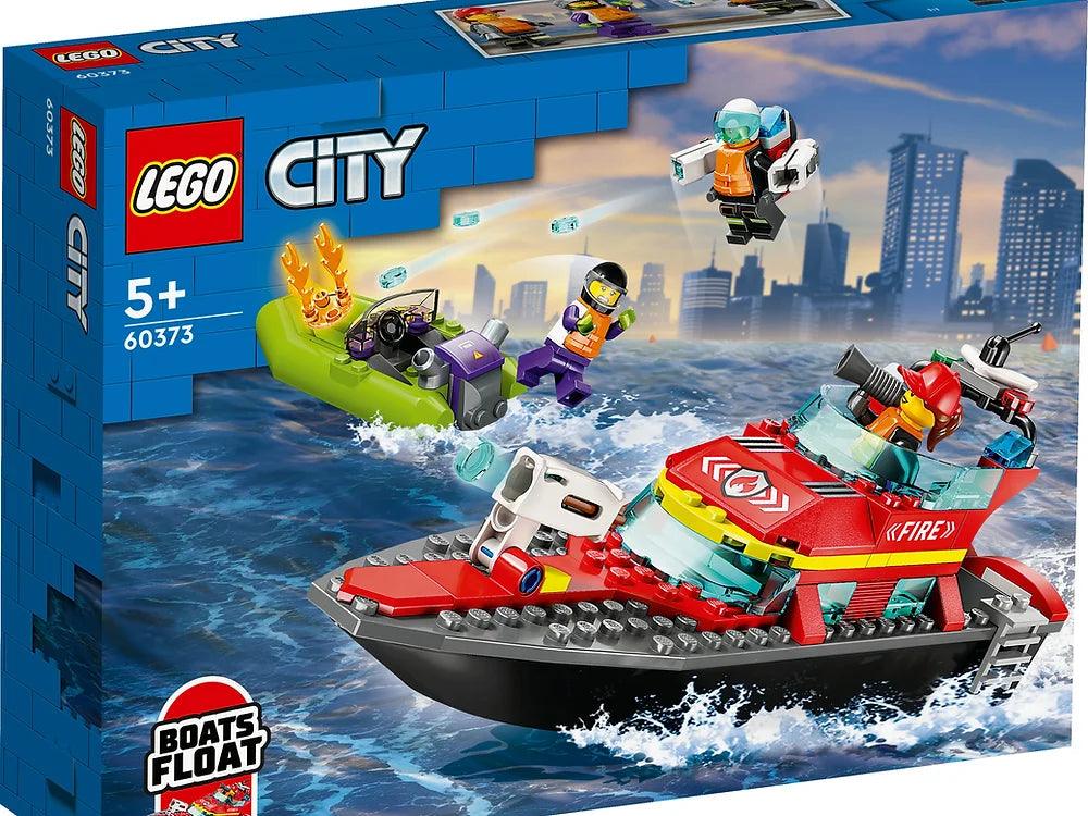 Building blocks for making train - station models​ LEGO CITY 60373 Fire Rescue Boat