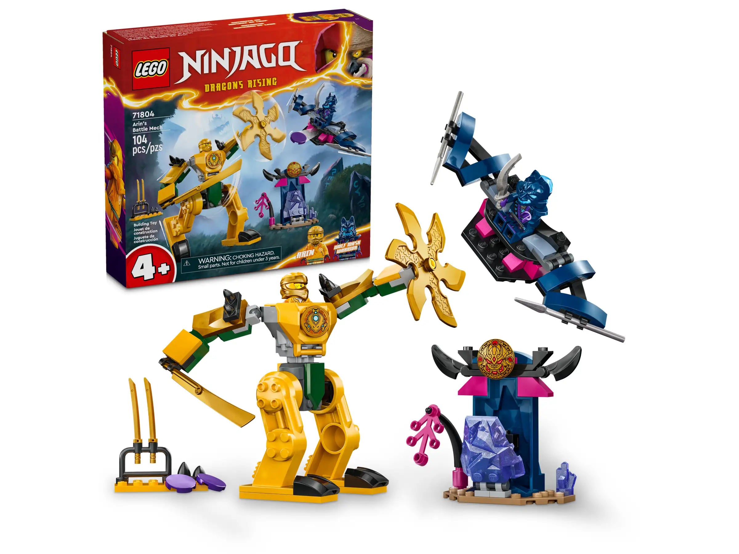 Glow - in - the - dark building blocks for nighttime fun LEGO NINJAGO 71804 Arin's Battle Mech Glow - in - the - dark building blocks for nighttime fun LEGO NINJAGO 71804 Arin's Battle Mech