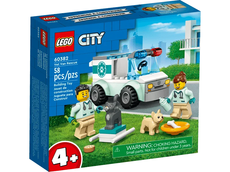 Building blocks for making subway - station models​ LEGO CITY 60382 Vet Van Rescue