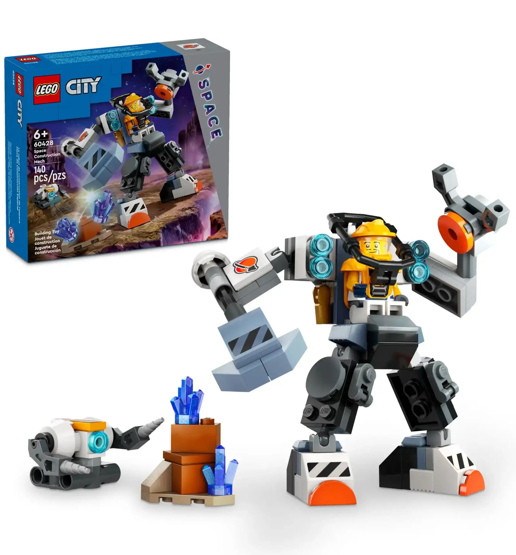 Building blocks for making swingset models​ LEGO CITY 60428 Space Construction Mech