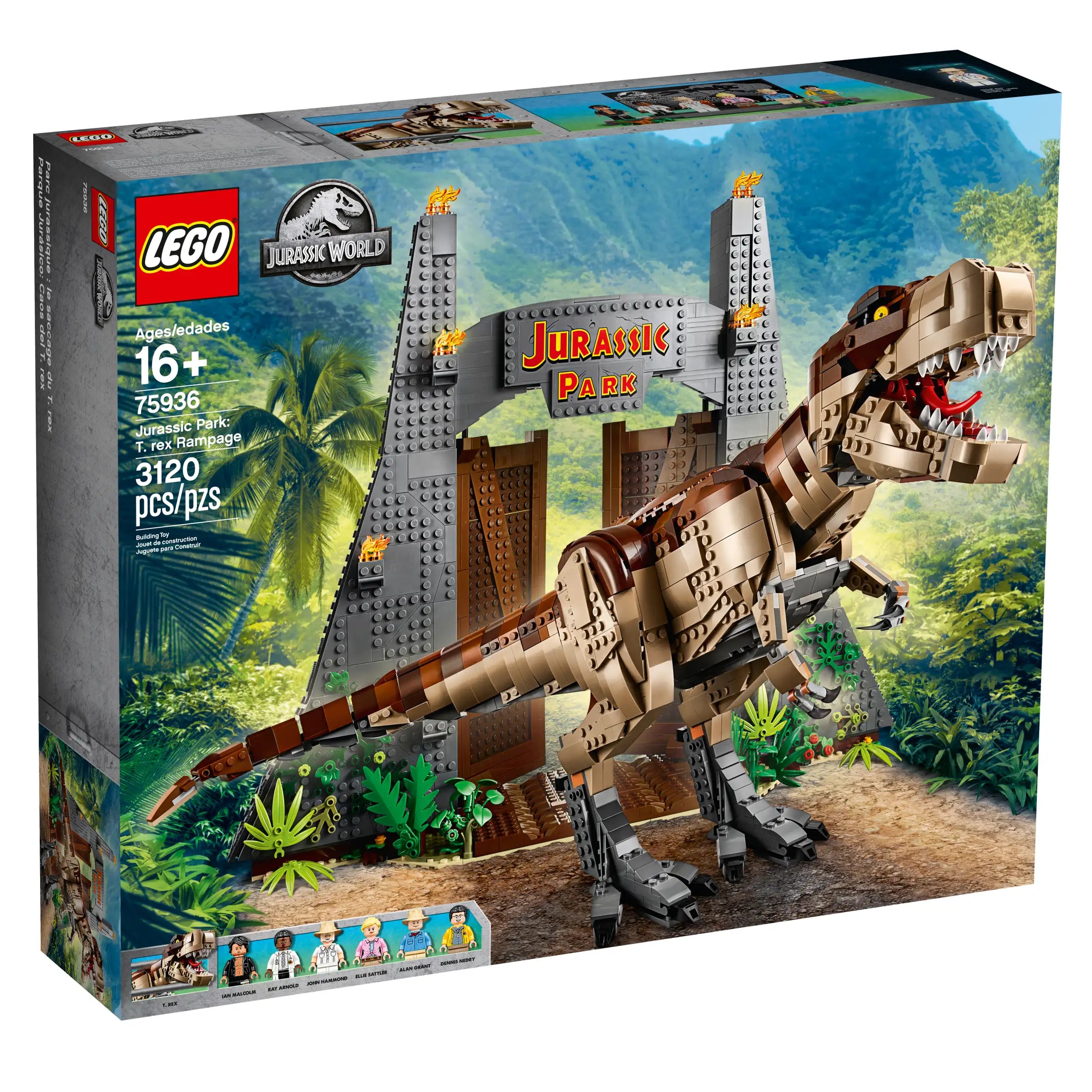 Building blocks for making farmyard scenes LEGO 75936 JURASSIC WORLD Jurassic Park: T. Rex Rampage Building blocks for making farmyard scenes LEGO 75936 JURASSIC WORLD Jurassic Park: T. Rex Rampage