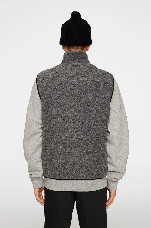 Duncan Wool Fleece Vest / Light Grey Melange