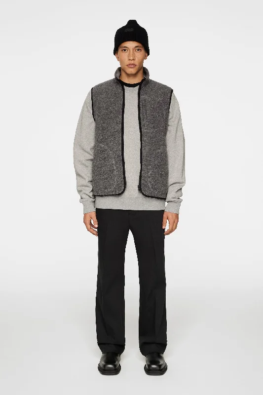 Duncan Wool Fleece Vest / Light Grey Melange