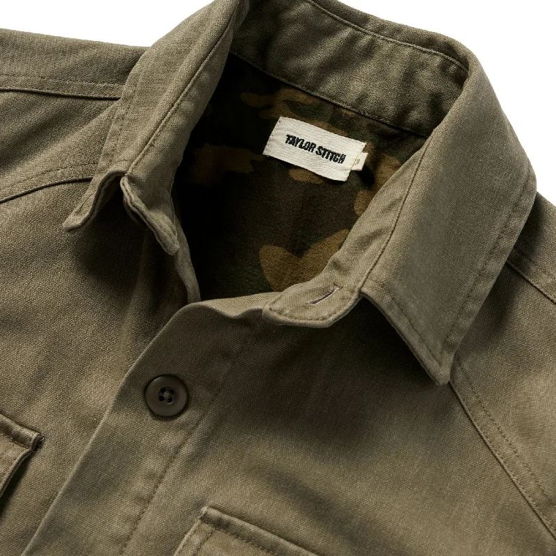 The Lined Shop Shirt in Stone Boss Duck