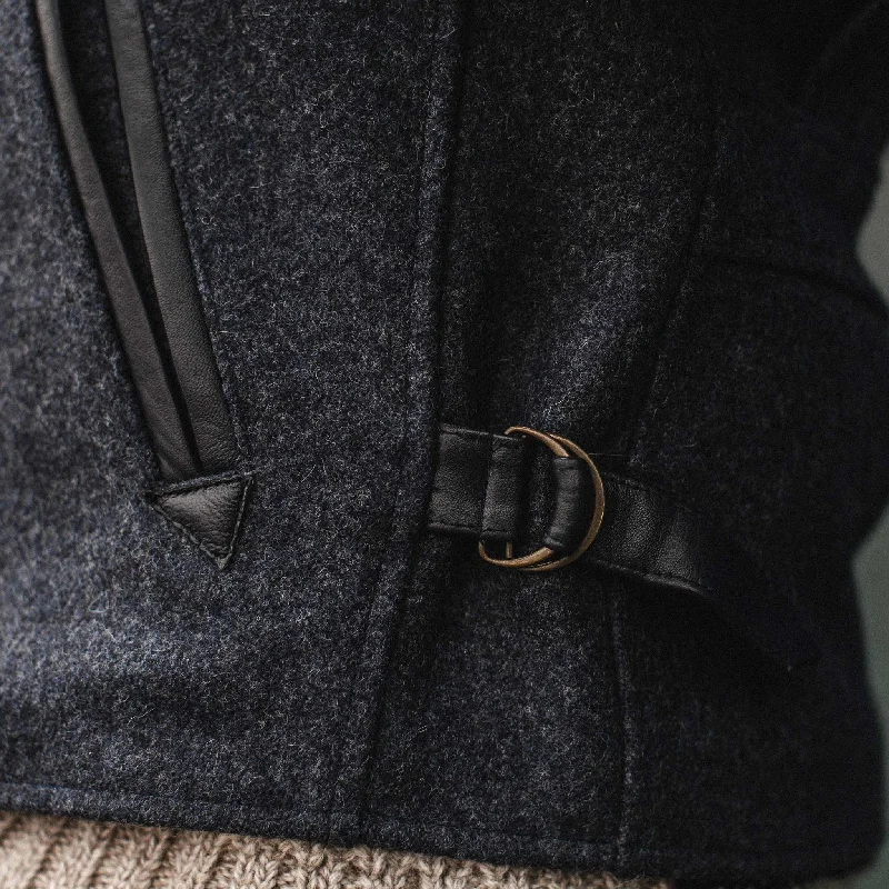 The Monterey Bomber in Navy Wool