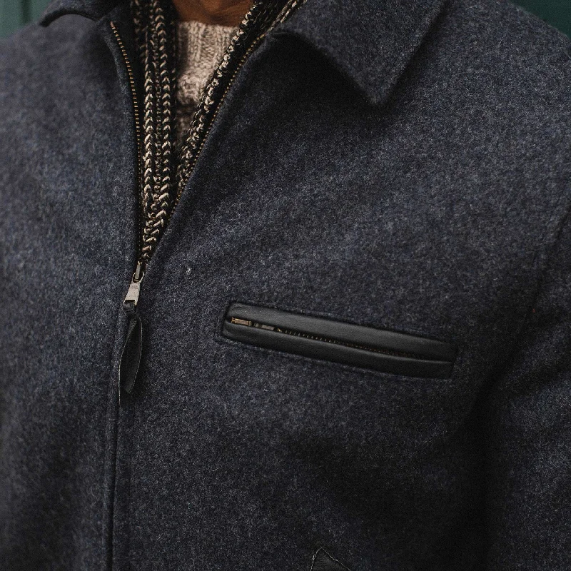 The Monterey Bomber in Navy Wool