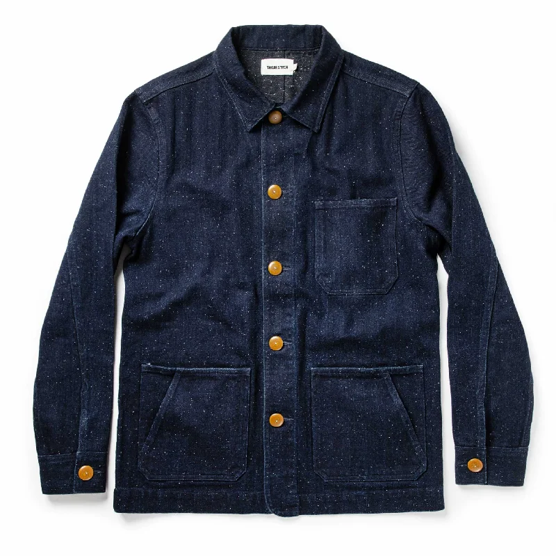 The Ojai Jacket in Indigo Herringbone