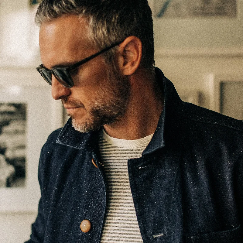 The Ojai Jacket in Indigo Herringbone