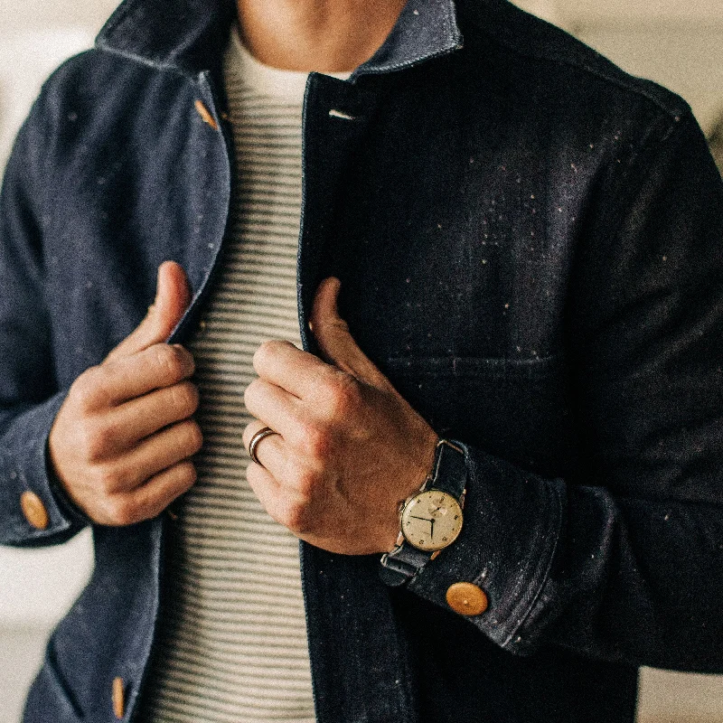 The Ojai Jacket in Indigo Herringbone