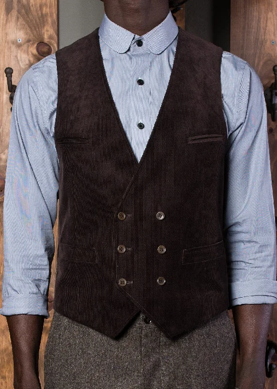 3x6 Double Breasted Corduroy Waistcoat