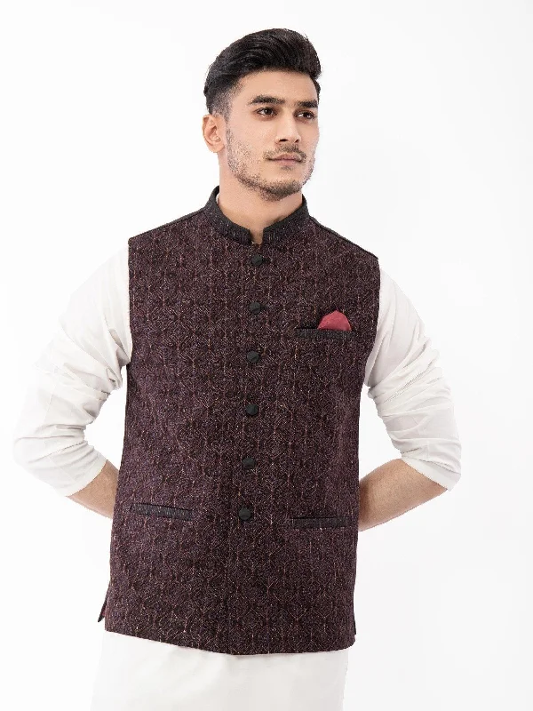 Men's Black Waist Coat Ceremonial - EMTWCC21-078