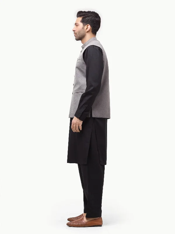 Men's Grey Waist Coat - EMTWC23-35864