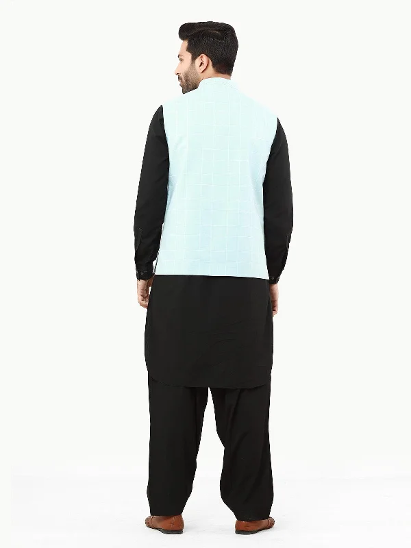 Men's Light Blue Waist Coat - EMTWC22-35809