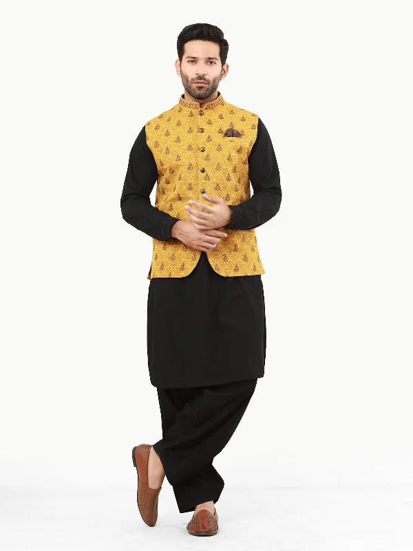 Men's Mustard Waist Coat Ceremonial - EMTWCC22-115