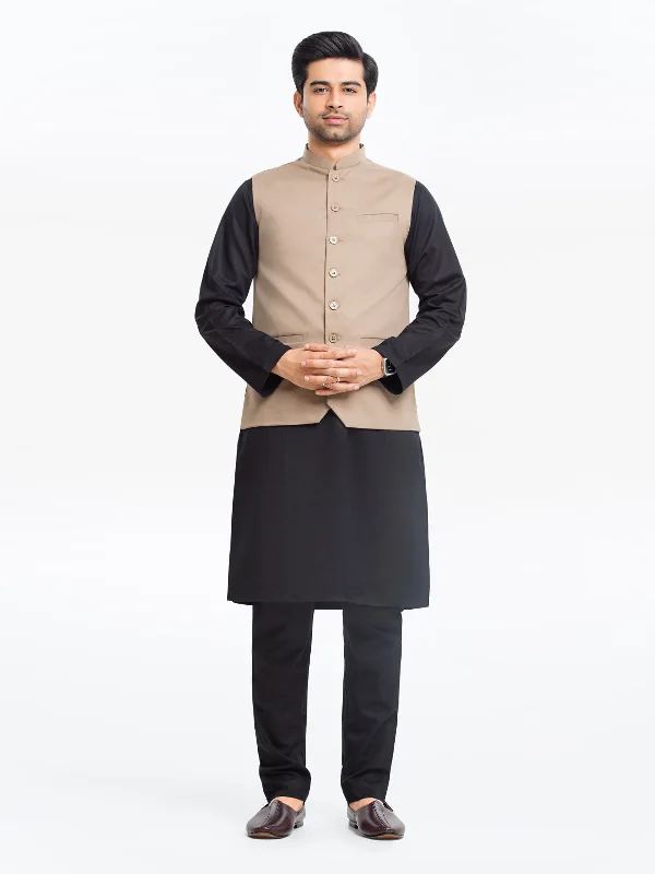 Men's Khaki Waist Coat - EMTWCP24-35903