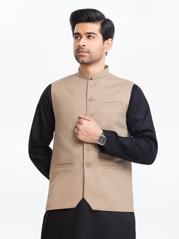 Men's Khaki Waist Coat - EMTWCP24-35903