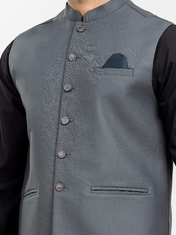 Men's Royal Grey Waist Coat - EMTWCP24-35925