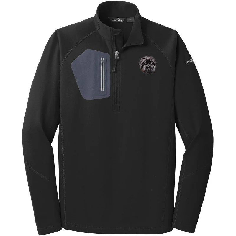 Affenpinscher Embroidered Eddie Bauer Mens Half Zip Performance Fleece