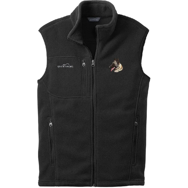 Belgian Malinois Embroidered Mens Fleece Vest