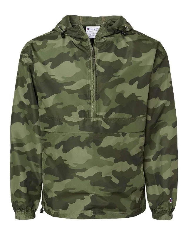 Champion - Packable Quarter-Zip Camo Jacket