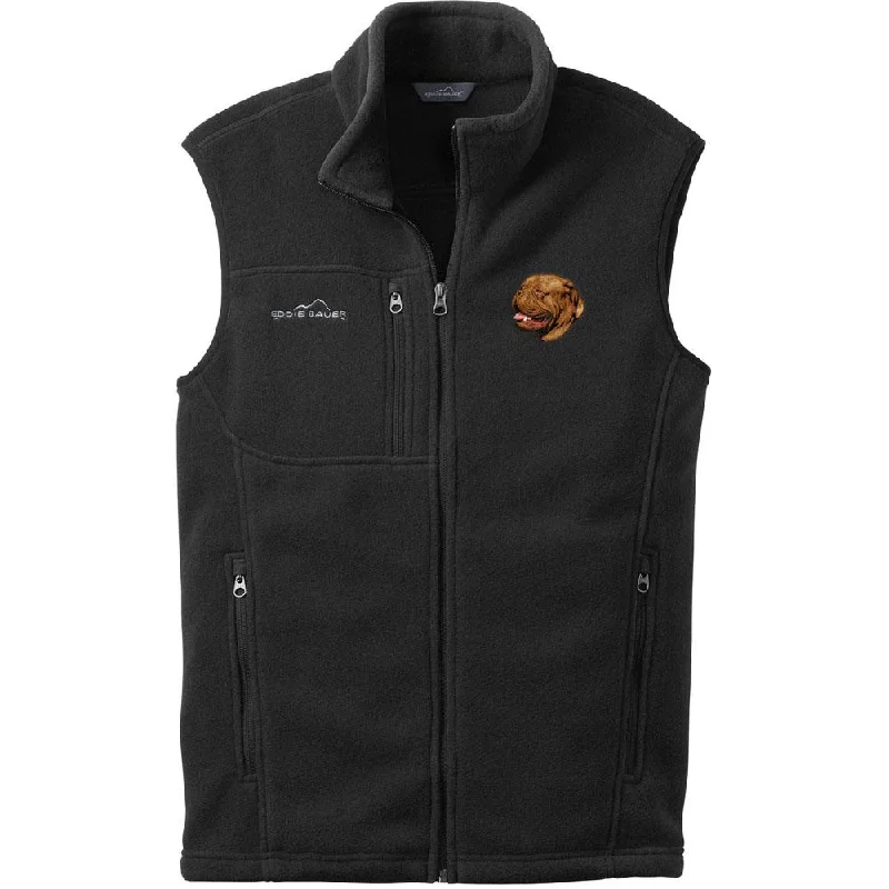 Dogue de Bordeaux Embroidered Mens Fleece Vest