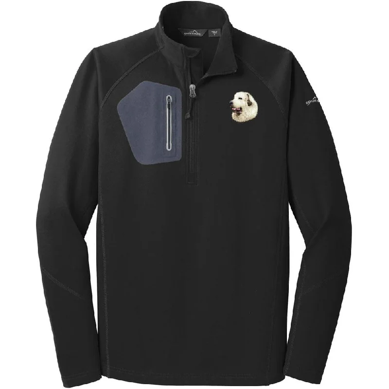 Great Pyrenees Embroidered Eddie Bauer Mens Half Zip Performance Fleece