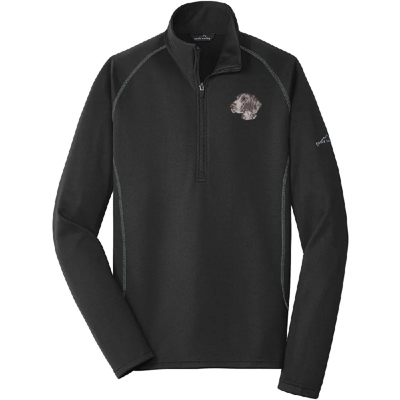 German Shorthaired Pointer Embroidered Eddie Bauer Mens Quarter Zip Pullover Fleece