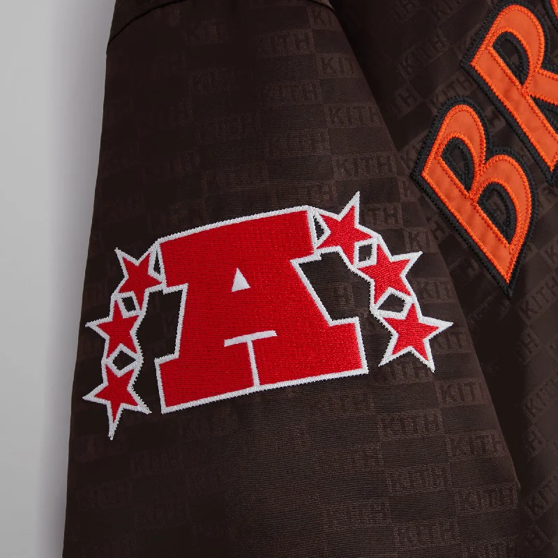 Kith for the NFL: Browns Satin Bomber Jacket - Zoom