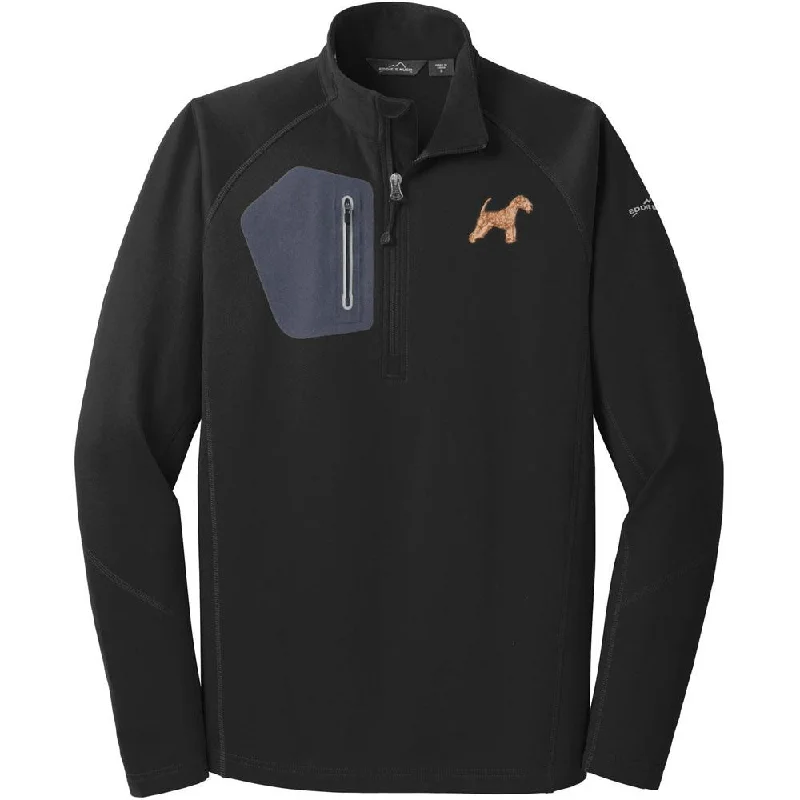 Lakeland Terrier Embroidered Eddie Bauer Mens Half Zip Performance Fleece