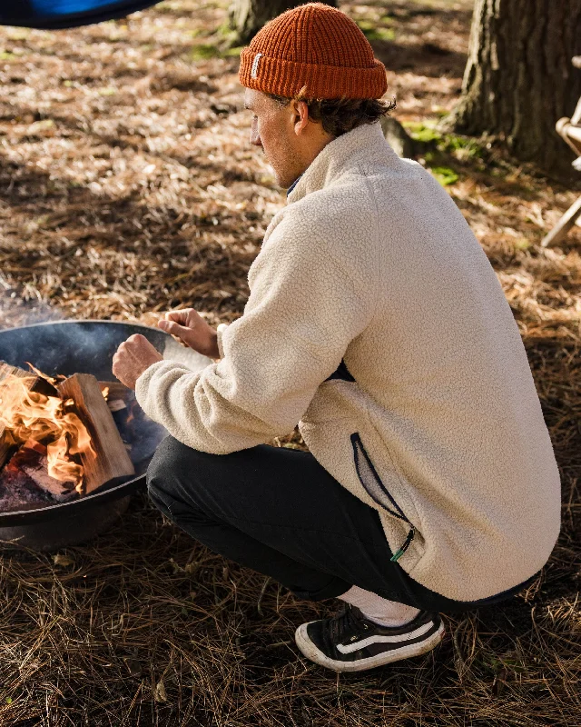 Offgrid 2.0 Half Zip Recycled Sherpa Fleece - Oatmeal/Navy