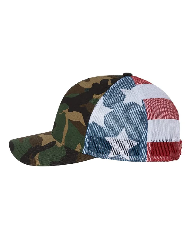 One Size / Green Camo/Stars & Stripes