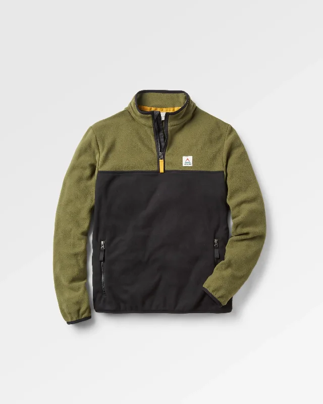 Set Off Recycled Polar 1/4 Zip Fleece - Khaki